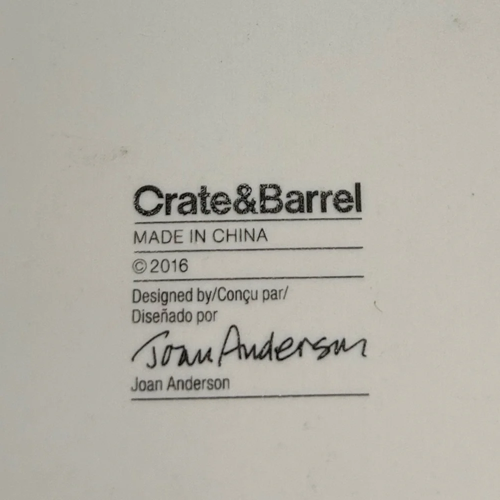 Crate&Barrel Holiday Reindeer Plate